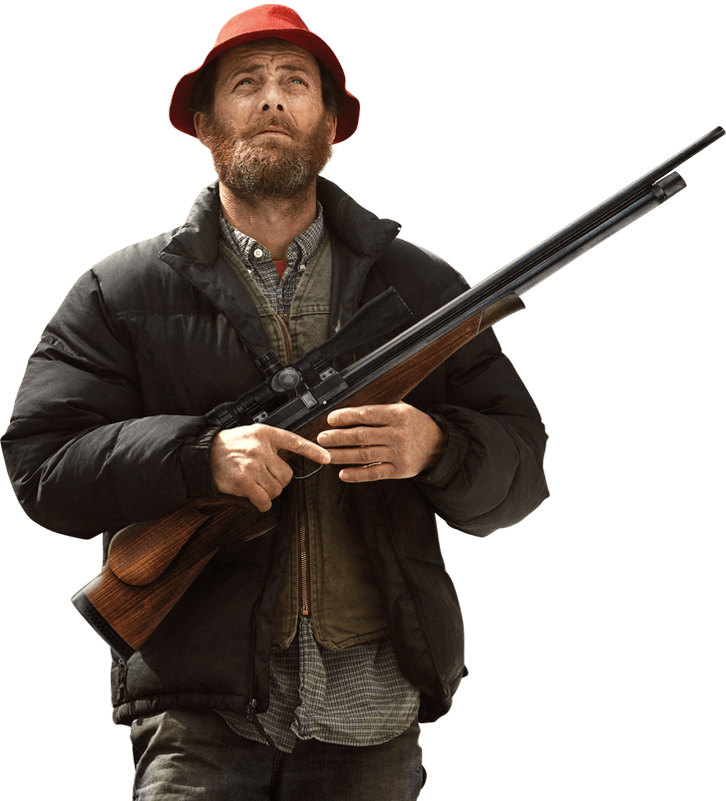 Jäger mit Luftdruckgewehr